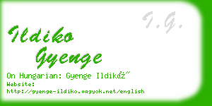 ildiko gyenge business card